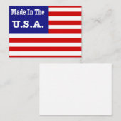 米国赤白と青のアメリカ国旗で作られる ノートカード (正面/裏面)