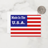 米国赤白と青のアメリカ国旗で作られる ノートカード (正面/裏面インサイチュ)