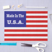 米国赤白と青のアメリカ国旗で作られる 薄葉紙 (クラフト)