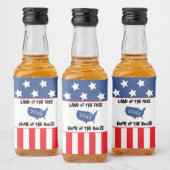 米国赤白青の愛国心のある米国国旗 リキュールボトルラベル (ボトル)