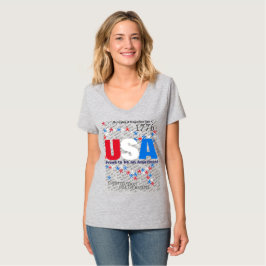 米国赤白青憲法 Tシャツ