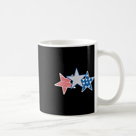 米国赤白青米国国旗U.S.Aスターストリップ コーヒーマグカップ (右)