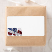 米国赤白青米愛国旗 ラベル (インサイチュ)