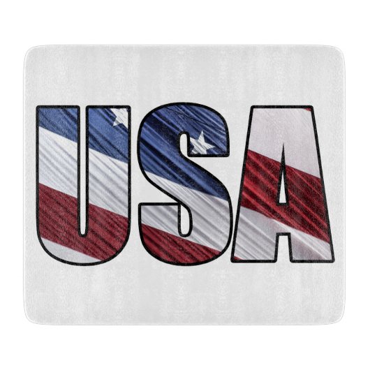 米国赤白・青米国愛国国旗 カッティングボード (正面)