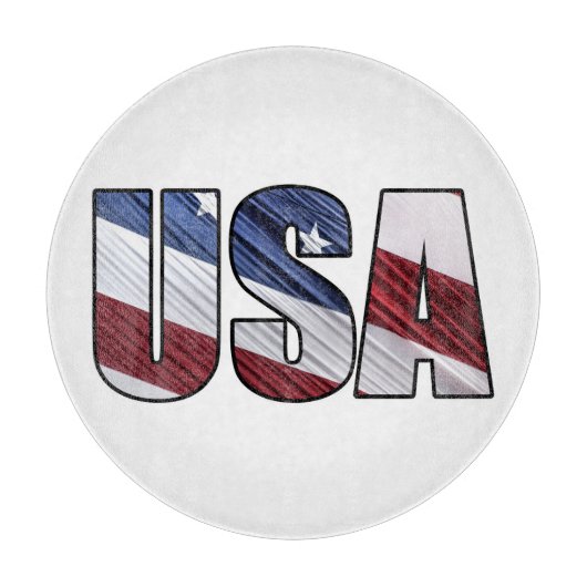 米国赤白・青米国愛国国旗 カッティングボード (正面)