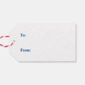 米国赤白・青米国愛国国旗 ギフトタグ (裏面横)