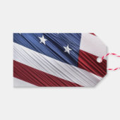 米国赤白・青米国愛国国旗 ギフトタグ (正面(横))