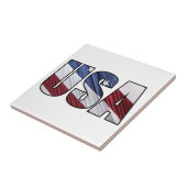 米国赤白・青米国愛国国旗 タイル (側面)