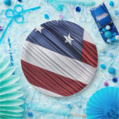 米国赤白・青米国愛国国旗 ペーパープレート (パーティー)