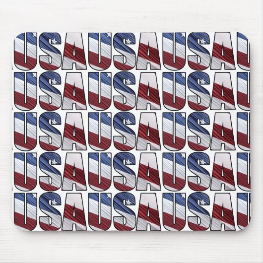 米国赤白・青米国愛国国旗 マウスパッド (正面)