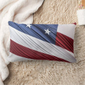米国赤白・青米国愛国国旗 ランバークッション (ブランケット)