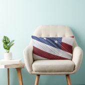 米国赤白・青米国愛国国旗 ランバークッション (椅子)