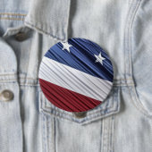 米国赤白・青米国愛国国旗 缶バッジ (インサイチュ)