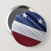 米国赤白・青米国愛国国旗 缶バッジ (正面&裏面)