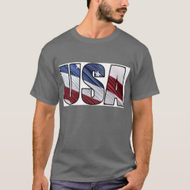 米国赤白・青米国愛国国旗 Tシャツ