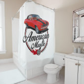 米国赤筋 シャワーカーテン (インサイチュ)