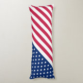 米国赤青ホワイトスターストライプズ国旗 ボディピロー (裏面 (縦))