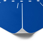 米国赤、白、青の星のイニシャルまたはモノグラム ポスター (角)