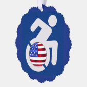 米国身体障害者 オーナメントカード (左)