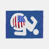 米国身体障害者 フリースブランケット (正面(横))