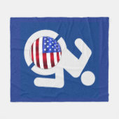 米国身体障害者 フリースブランケット (正面(横))