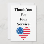 米国軍人イーグル米国国旗の愛国芸術 サンキューカード (裏面)