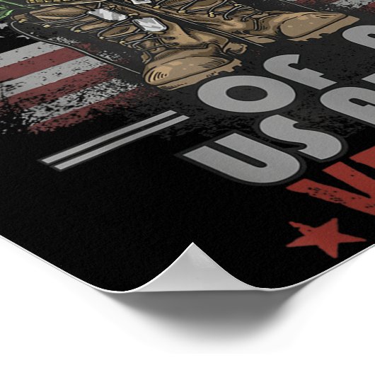 米国軍誇りを持った退役軍人の娘 ポスター (角)