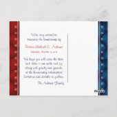 米国軍隊ウェルカムホーム日付ポストカードの保存 ポストカード (裏面)