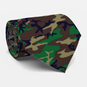 米国軍隊ウッドランドカモフラージネックタイ ネクタイ (ロール)