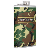 米国軍隊ウッドランドカモフラージュ6ozまたは8oz フラスク (右)
