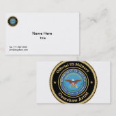 米国軍隊クムショーアーティスト 名刺 (正面/裏面)