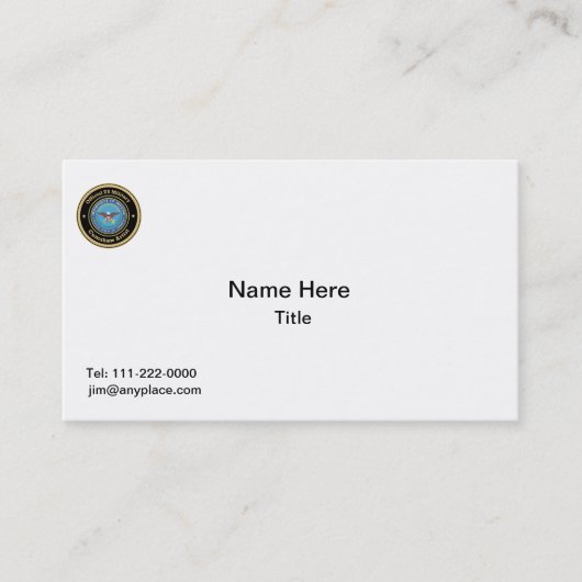 米国軍隊クムショーアーティスト 名刺 (正面)