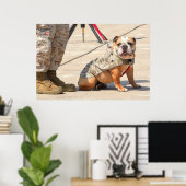 米国軍隊サービスドッグ ポスター (ホームオフィス)