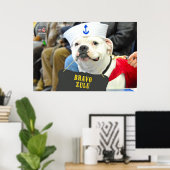 米国軍隊サービスドッグ ポスター (ホームオフィス)