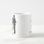 米国軍隊ハート愛好カップルシルエットマグ コーヒーマグカップ (中央)