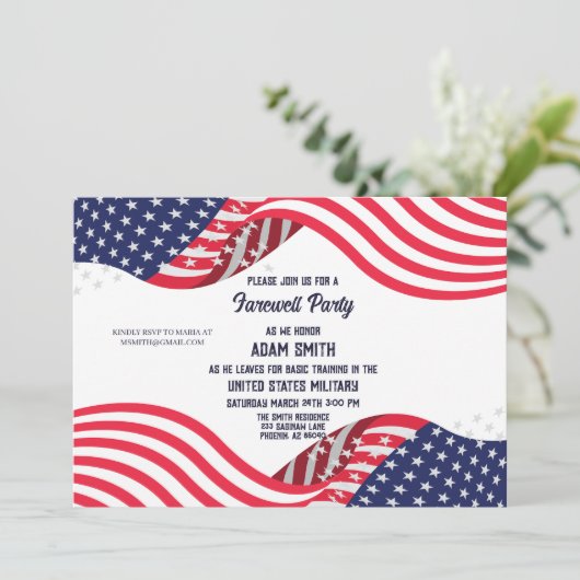 米国軍隊ブートキャンプゴー遠くにパーティの招待状 招待状 (スタンド正面)