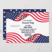 米国軍隊ブートキャンプゴー遠くにパーティの招待状 招待状 (正面/裏面)