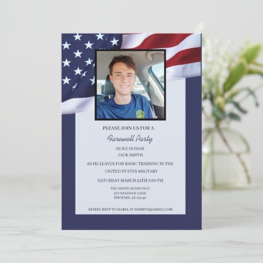 米国軍隊ブートキャンプゴー遠くにパーティの招待状 招待状 (スタンド正面)