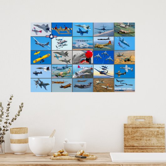 米国軍隊レガシー航空機「モンタージュ」 ポスター (キッチン)