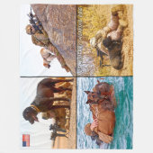 米国軍隊作業犬 フリースブランケット (正面)