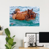 米国軍隊作業犬 ポスター (ホームオフィス)