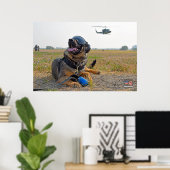 米国軍隊作業犬 ポスター (ホームオフィス)