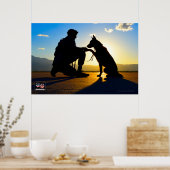 米国軍隊作業犬 ポスター (キッチン)