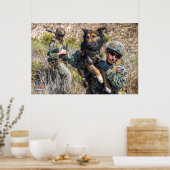 米国軍隊作業犬 ポスター (キッチン)