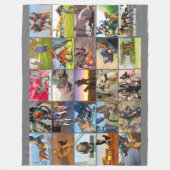 米国軍隊作業犬「モンタージュ」 フリースブランケット (正面)