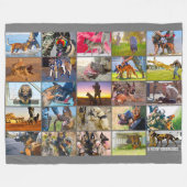 米国軍隊作業犬「モンタージュ」 フリースブランケット (正面(横))