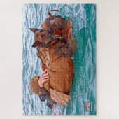 米国軍隊作業犬(20x30インチ) ジグソーパズル (縦)