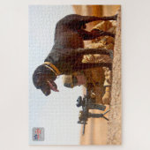 米国軍隊作業犬(20x30インチ) ジグソーパズル (縦)
