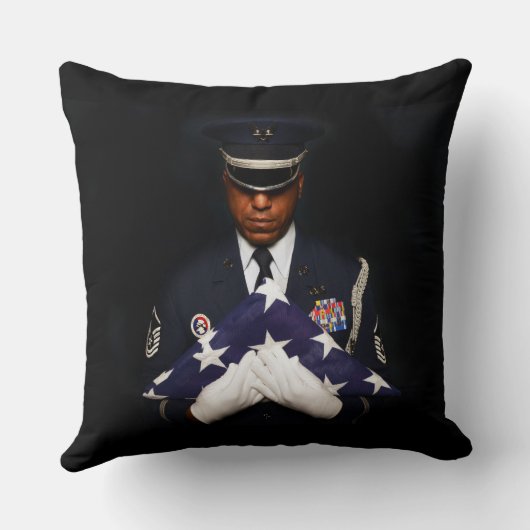 米国軍隊兵士アメリカ国旗のメモリアル枕 クッション (裏面)