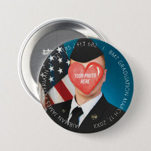 米国軍隊基本訓練ブートキャンプ卒業3" 缶バッジ